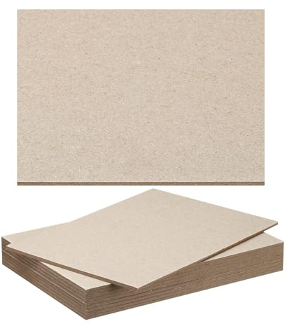 PATIKIL Carton de Reliure 0,1x7x5 Fournitures de Reliure de Livres Gris | Lot de 10 Feuilles de Carton pour Reliure de Livres