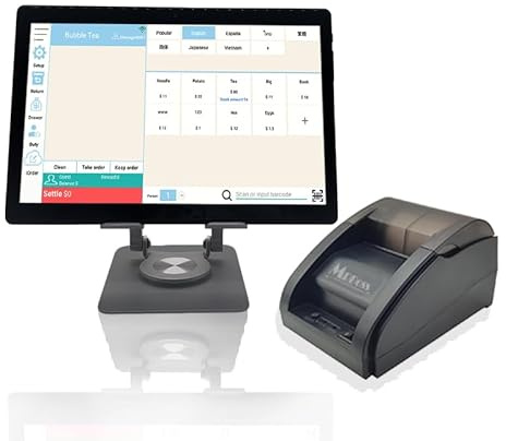 Mobile POS Cash Register 10.1â Tablet 2â Receipt Printer Lifetime Software app for Small Business Restaurant Retail Grocery Convenience Mobile Food Dining car Bubble Tea Coffee Shop Beverage Bakery