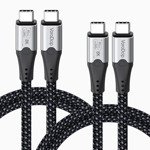 USB C to USB Data Cable, USB4 40Gbps/240W PD/8K Video, 3.3ft 2 Pack