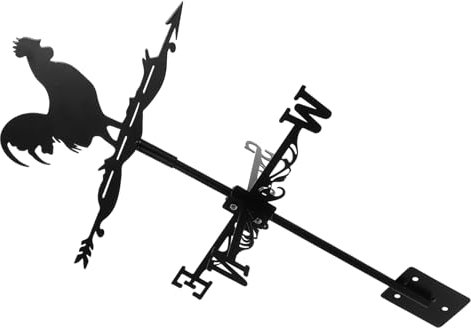 YXKJHH Girouette de Toit en métal en Forme de Coq, girouette en métal, girouette en Forme de Coq, girouette pour décoration de Salle de Bain, girouette d'halloween, Peinture en aérosol 3D