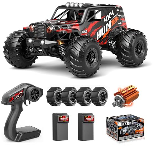 YESHIN Camión teledirigido a escala 1:14 - 4WD Offroad Monster Truck con 40+ km/h, todoterreno y resistente al agua para niños y adultos, juguete de carreras realista de alta velocidad