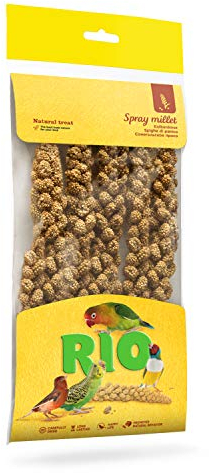RIO Kolbenhirse | 100 g | Ergänzungsfutter für Heimvögel | Beliebte Leckerei für Sittiche, Kanarien und mehr | Handverlesen & sorgfältig getrocknet | Ideal zum Spielen & Training