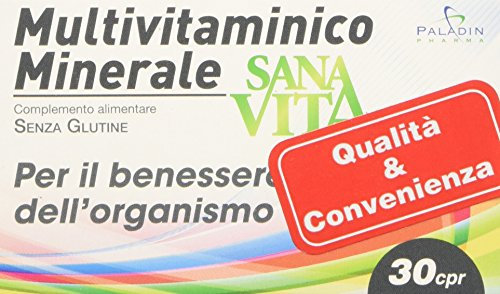 Sanavita Multivitaminico - 30 Compresse | Integratore completo di vitamine e minerali | Energia e difese naturali