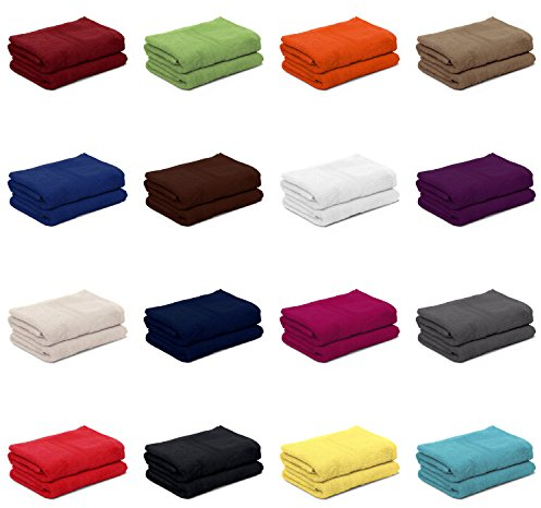 AR Line 2er Pack zum Sparpreis, Frottier Handtuch-Serie - in 8 Größen und 16 Farben 100% Baumwolle 500 g/m², 2er Pack Handtücher (50x100 cm) in Apfelgrün