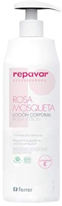 Repavar - Moisturising Body Lotion - Formula with Rosehip and Vitamin E - Regenerates and Helps Revitalise the Skin - Intensive Dermal Moisturising - 500 ml