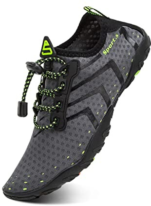 YALOX Water Shoes Men's Women's Swim Shoes Outdoor Beach Barefoot Quick-Dry Aqua Pool Socks Swimming Yoga Surfing Exercise(927Grey,42EU)