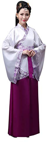 kewing Chino Tradicional Hanfu Vestido - Mujer Danza Clásica Etapa de Rendimiento Hada Falda Traje de Tang Disfraz