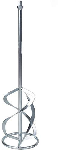 Toolty Professional Mixing Paddle 160 x 750mm - M14 Thread - Galvanized Mixer, Whisk, Stirrer - Positive 3-Blade - for Plaster, Gypsum, Adheives, Concrete, Cement, Glue, Paint, DIY - TLTY-1673P