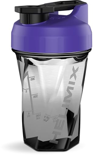 Helimix 2.0 Vortex Eiweiß Shaker Flasche, 500 ml (20 oz) - Portabler Shake Becher für Protein Shake & Smoothie - Keine Mixkugel, Schneebesen oder Klumpen - Fitness Shaker Spülmaschinenfest & BPA-frei