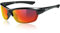 ICECUBE AVENTO Polarisierte Sport-Sonnenbrille UV400 Schutz mit Anti-Rutsch-Funktion und leichtem Rahmen - für Männer und Frauen beim Fahren, Laufen (Black/Red Mirror)