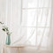 MIULEE Vorhänge mit Florales Stickerei, Gardinen Weiß für Wohnzimmer, Schlafzimmer Vorhang Transparent mit Ösen, 2er Set Voile Blumen Durchsichtig Vorhänge, Jeder H 200 X B 140cm