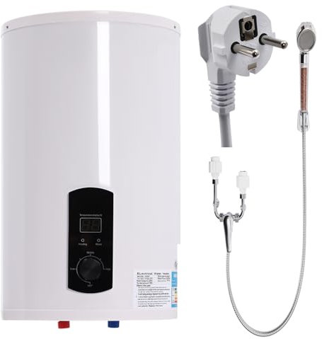 50L 80L 100L 120L Chauffe Eau Electriques, Chauffe Eau Plat Électrique Eau Chaude Chaudière Led Écran 220V 2Kw Chauffe Eau Plat (80L Chauffe Eau Electriques)
