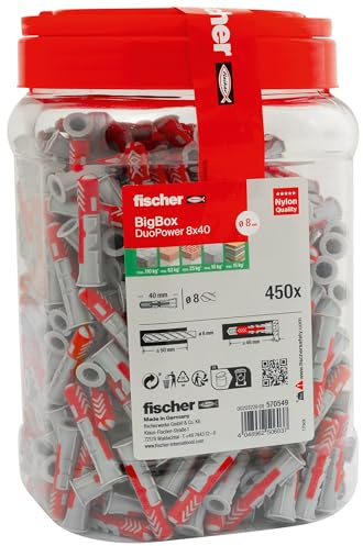 fischer - BigBox de 450 Chevilles universelles DuoPower 8x40 Tous matériaux