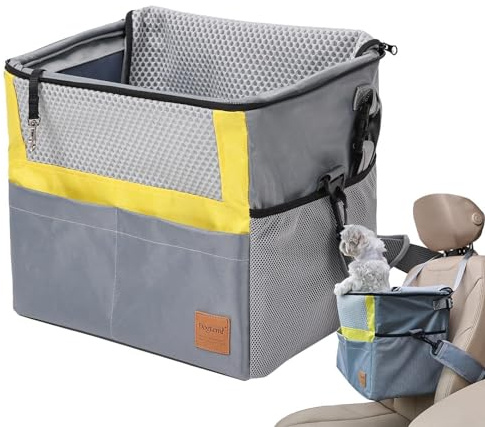 Dog Basket for Bicycle | Waterproof Zippered Pet Carrier,Multipurpose Pet Basket with Multi-Pocket, Wear-Resistant Dog Carrier for Car, Scooter