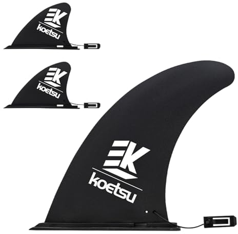 Seven Uncles Set of 3 Paddle Board Fins - Paddleboard & Surfboard Fins for Watersports (Black)