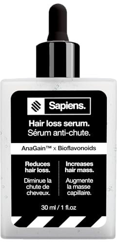 Sapiens Sérum Anti-Chute Cheveux 30 ml - Stimule la Pousse et Réduit la Chute - Avec 4 Actifs Puissants pour la Croissance des Cheveux - Formule Naturelle à 99,4% - Traitement Intensif 50 Jours