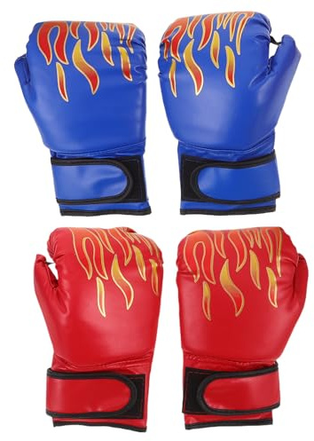 JOINPAYA Guanti da Boxe per Ragazzi e Ragazze 2 Paia in Pu Leggeri Doppia Protezione per Allenamento e Sparring in Palestra