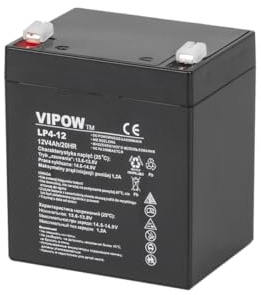 VIPOW 12V 4Ah Gel Batterie AGM à décharge Profonde étanche sans Fixation