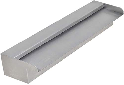 vidaXL Edelstahl Wasserfall 45cm Wasserauslauf Waterfall Wasserspiel Kaskade