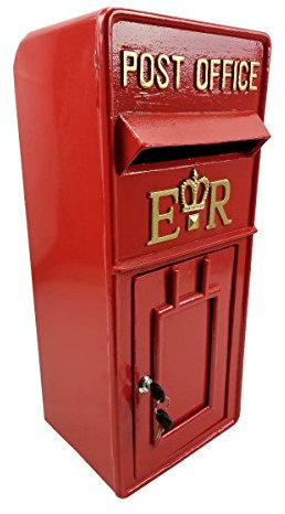 Vintage Style Wall Mounted Mail ER Post Box Or Letter Box - Red