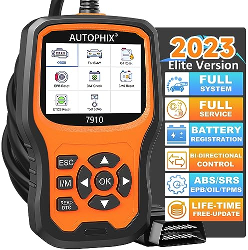 AUTOPHIX 7910 Car Diagnostic Scanner Tool fit for BMW,Full System OBD2 Scanner Auto Fault Code Reader with Battery Registration Compatible with All BMW after 1996
