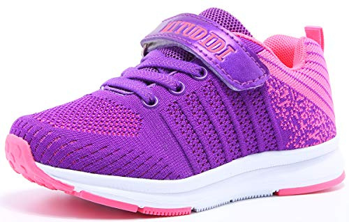 Mitudidi Unisex-barn gymnastikskor sportskor hallskor lätt andningsbara löparskor sneakers för pojkar flickor 26-37