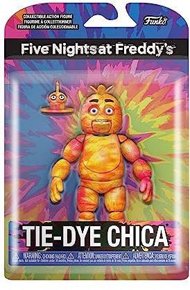 Funko Action Figure 5: Five Nights at Freddy's (FNAF) Tiedye - Chica The Chicken - Jouet à Collectionner - Idée de Cadeau - Produits Officiels