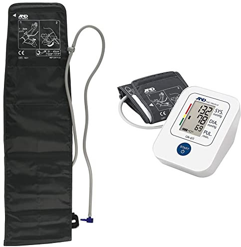 A&D Medical Large Cuff Arm Circumference Cuff 31 to 45cm & Blood Pressure Monitor Upper Arm Blood Pressure Machine NHS Approved UA-611