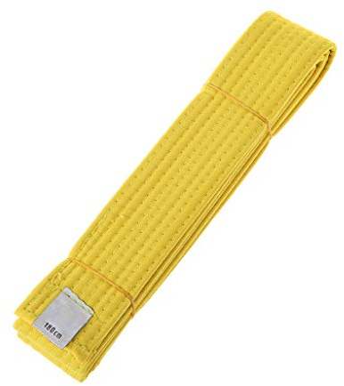 LUOFANG Professional Belt Karate Double Wrap Martial Arts Stripe Sports Belt 180 cm/280 cm for Adults Children Kids - Yellow