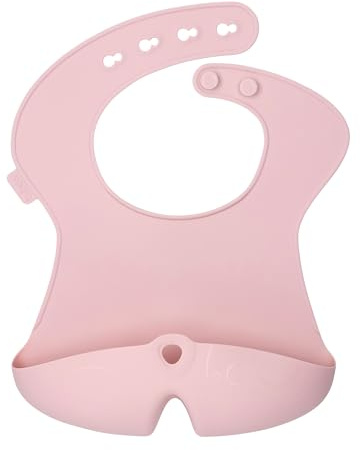 b.box Babero de Silicona Antiadherente | Babero Impermeable con Recogedor Abierto | Babero Flexible y Ajustable para Enrollar y Llevar | Apto para Lavavajillas | 4m+