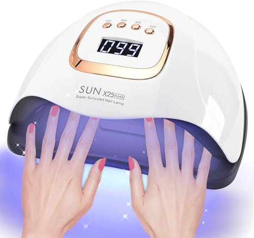380W UV-LED-Nagellampe, professioneller Nageltrockner Gel-Lack-Licht mit 81 Perlen, UV-Nagellicht mit 4 Timer-Einstellungen, Nagellack härtende Gel-LED-Trockner mit automatischem Sensor, LCD-Display