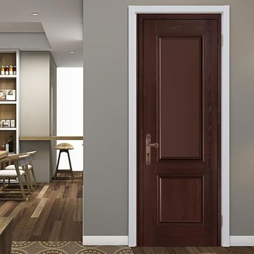 Adesivi per Porte Interne Porta in Legno Retrò Adesivo Porta 3D Marrone Scuro Autoadesiva Carta Parati 85x200 cm Decorazione da Parete Poster Murale per Soggiorno Camera da letto a.5616