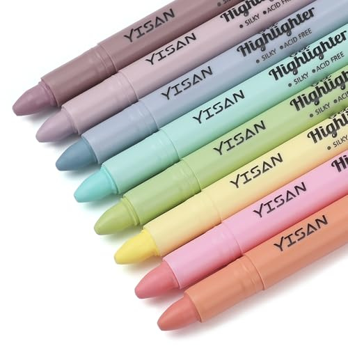 YISAN Bibel Textmarker, Bibelmarker Stifte, Bibel Highlighter Pastell, Markerstifte Set, 8 Farben,70641