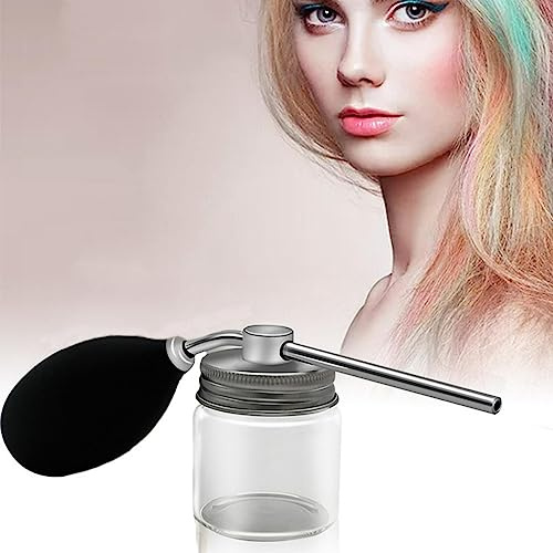 Vornetil Powder Spray Bottle with Nozzle, Refillable Hair Building Fiber Spray Applicator Bottle for Hair Loss and Thinning, Fiber Powder Dispenser Hairdressing Tools for Men Women