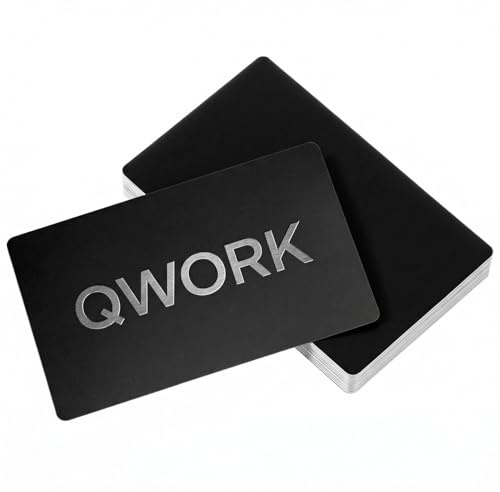 QWORK® 50 st visitkort aluminium tomt, 86 x 54 x 0,22 mm, för lasergravering, VIP-kort och namnskyltar
