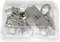 Hettich Drehstangenschloß links, gleichschließend, vernickelt, Dornmaß 25 mm, 1 Set, Artikelnr. 2896