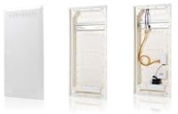 F-tronic 7250033 Kommunikationsverteiler Jumbo K, HW/UP, Montageplatte, 4-reihig, JUMBO48K, weiß