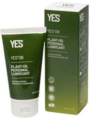 YES OB Organic Oil-Based Personal Lubricant & Massage Oil, 80ml | Dual-Purpose Plant-Oil Intimate Lubricant | Certified Organic, Hormone & Glycerine Free
