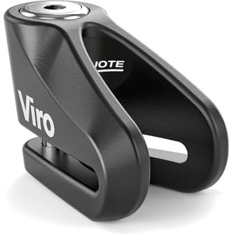 Viro | New Hardened, Bloccadisco Moto e Scooter Monolitico con Diametro Asta 6 mm, in Acciaio Cementato, Chiusura a Scatto