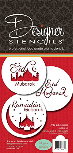 Eid Mubarak Cookie Stencil Set by Designer Stencils