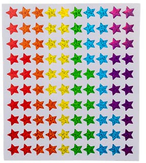 Storm&Lighthouse 600 x Star Rainbow Stickers - Mini Teacher Reward Stars for Scrapbook, Crafts, Glitter Art and Classroom Resource (Rainbow)