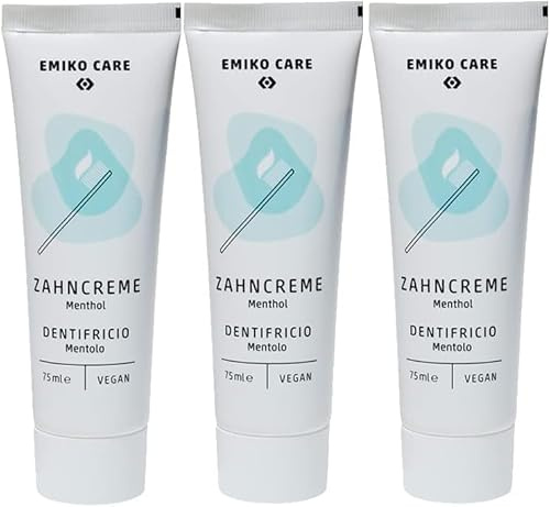 Emiko® Care - ZahnCreme - Menthol - 3x75 ml