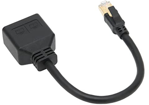 KIMISS Répartiteur de Câble LAN Câble Adaptateur Ethernet Rj45 Cat 8 Rallonge de Câble Adaptateur Ethernet Abs Rj45 1 à 2 Ports Excellente Connexion Adaptateur Répartiteur de