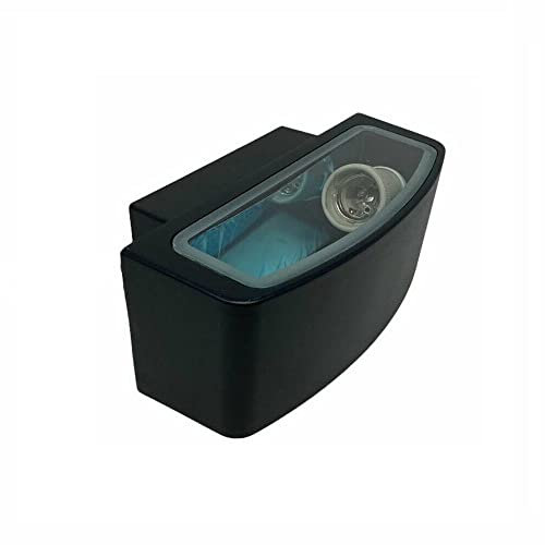 Partenopea® Applique lampada da muro parete in alluminio e vetro per esterno casa locali terrazza IP65 con attacco per lampadine E27 (lampadina esclusa, Nera)