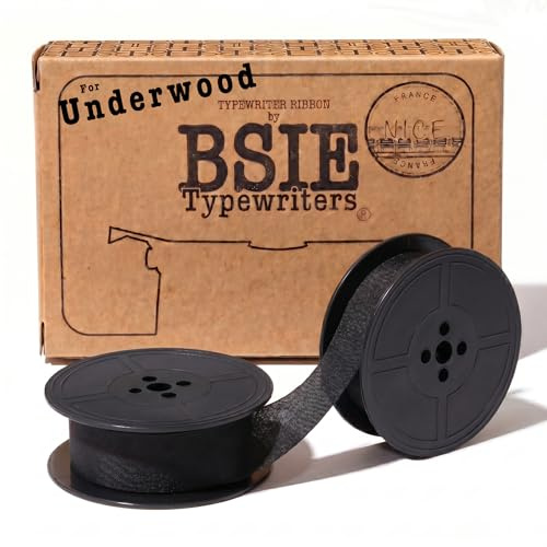 BSIE Färgband för Underwood-Skrivmaskin – Svart – Passar Vintage-Skrivmaskiner – GR9 – Testat i Nizza, Frankrike