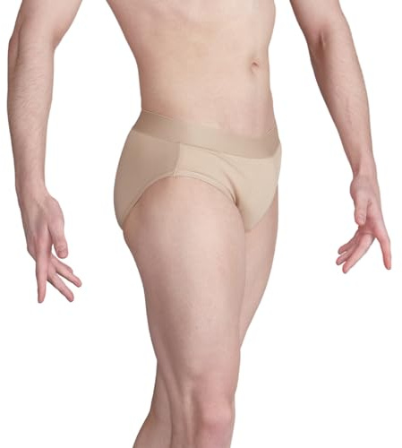 Mens Full Seat Dance Belt – Full Frontal padding Dance Brief - Nude - Medium