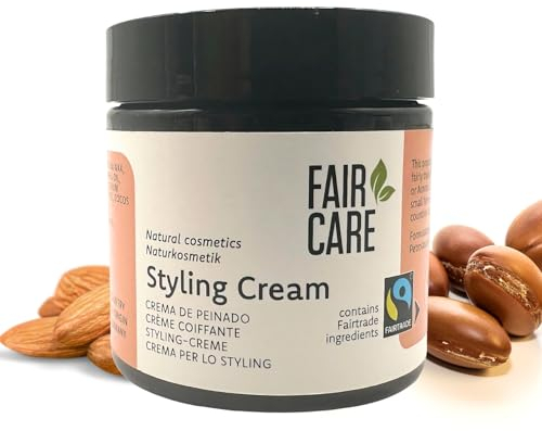 FAIR CARE Stylingcreme Haare 100 ml mit Arganöl - Für alle Haartypen - Fixiert & Modelliert - Mit erlesenen FAIRTRADE Ölen - Natürliche & Vegane Inhaltsstoffe