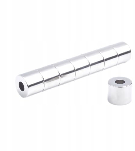 Top Magnesy – 5 Stück Neodym Ringmagnete 12x5x10 mm N38, extra starke Haftmagnete für Werkstatt, Montage, Modellbau und industrielle Anwendungen