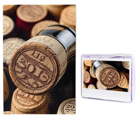 1000 Piece Puzzle - Vintage Wine Bottle Puzzles for Adults Challenging Jigsaw Puzzle Personalized Picture Puzzle Wooden Jigsaw Puzzles 29.5 x 19.7