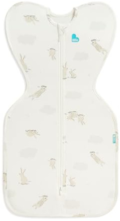 Love To Dream™ Swaddle UP™, Small 3.5–6 kg – Cloud Bunnies | Snug Fit, Supports Healthy Sleep Routine | 1.0 TOG Ideal for Spring & Summer (20–24°C) | Machine Washable Cotton & Double Zip